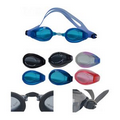 Adult Silicone Swim Goggles w/Adjustable Nose Strap